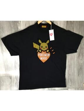 HUMAN MADE x Pokemon MADE GRAPHIC TSHIRT Harajuku Pikachu BK WH MADE IN JAPAN#10